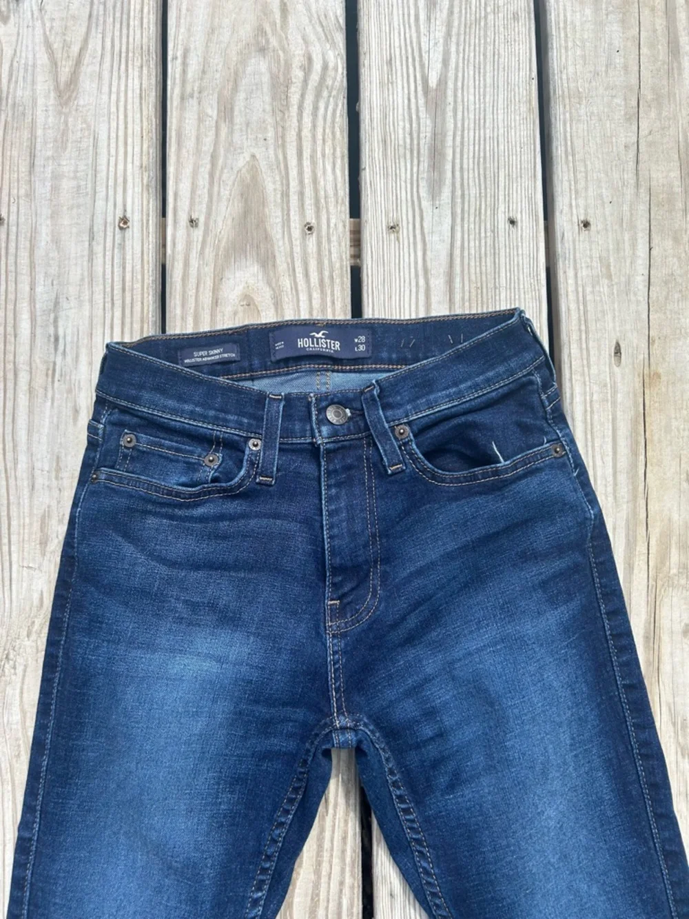 Hollister California Super Skinny Jeans dark Wash mens Blue‎ Size 28/30